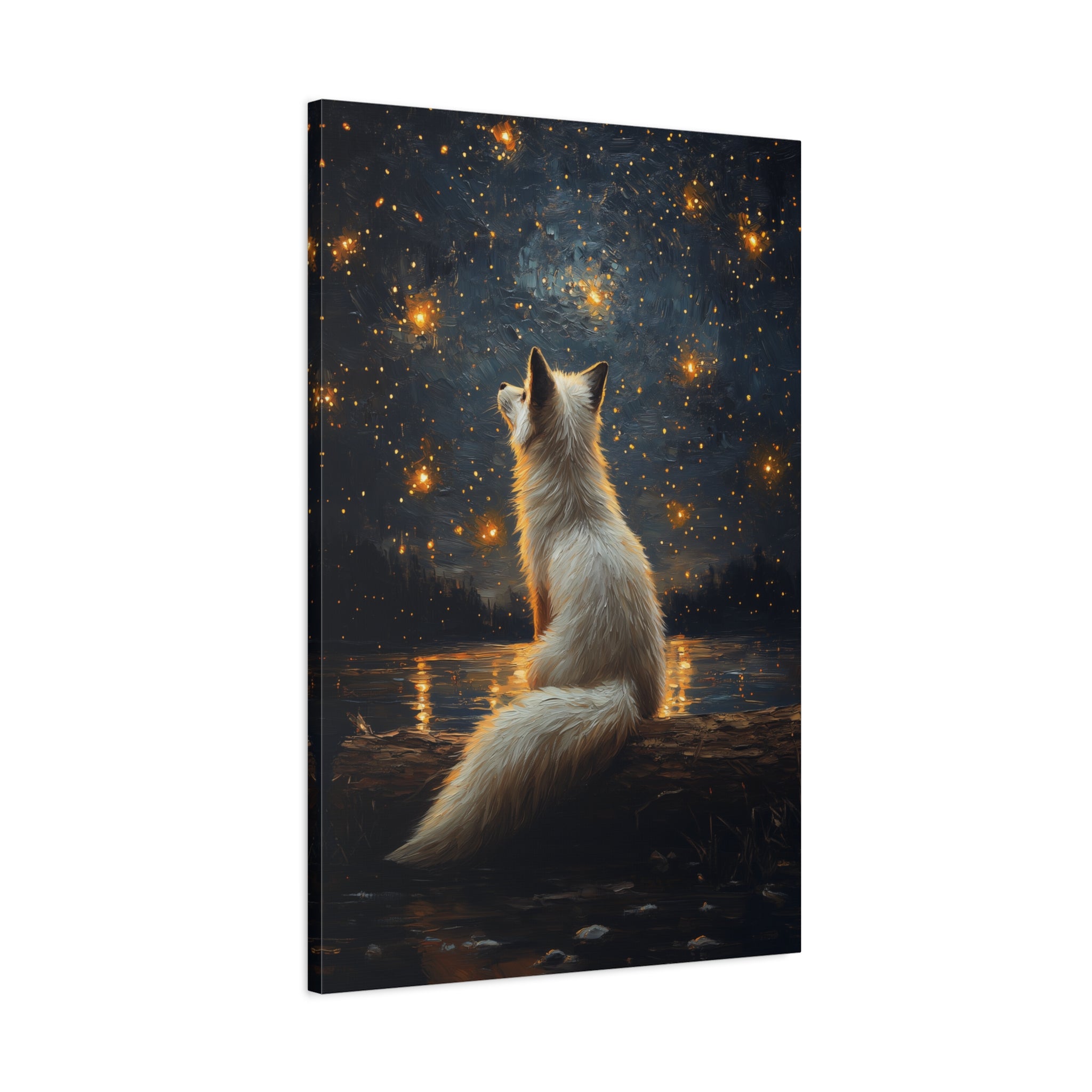 1.25" Matte Canvas - Stargazing Fox Reverie