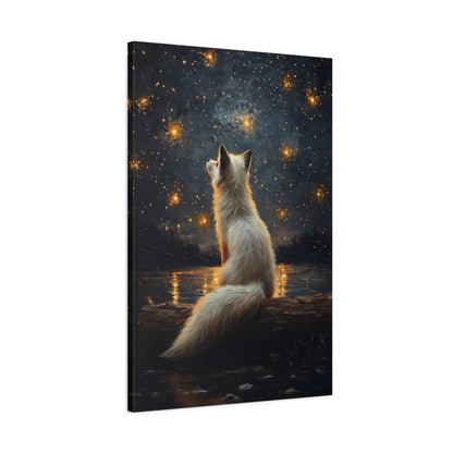 1.25" Matte Canvas - Stargazing Fox Reverie