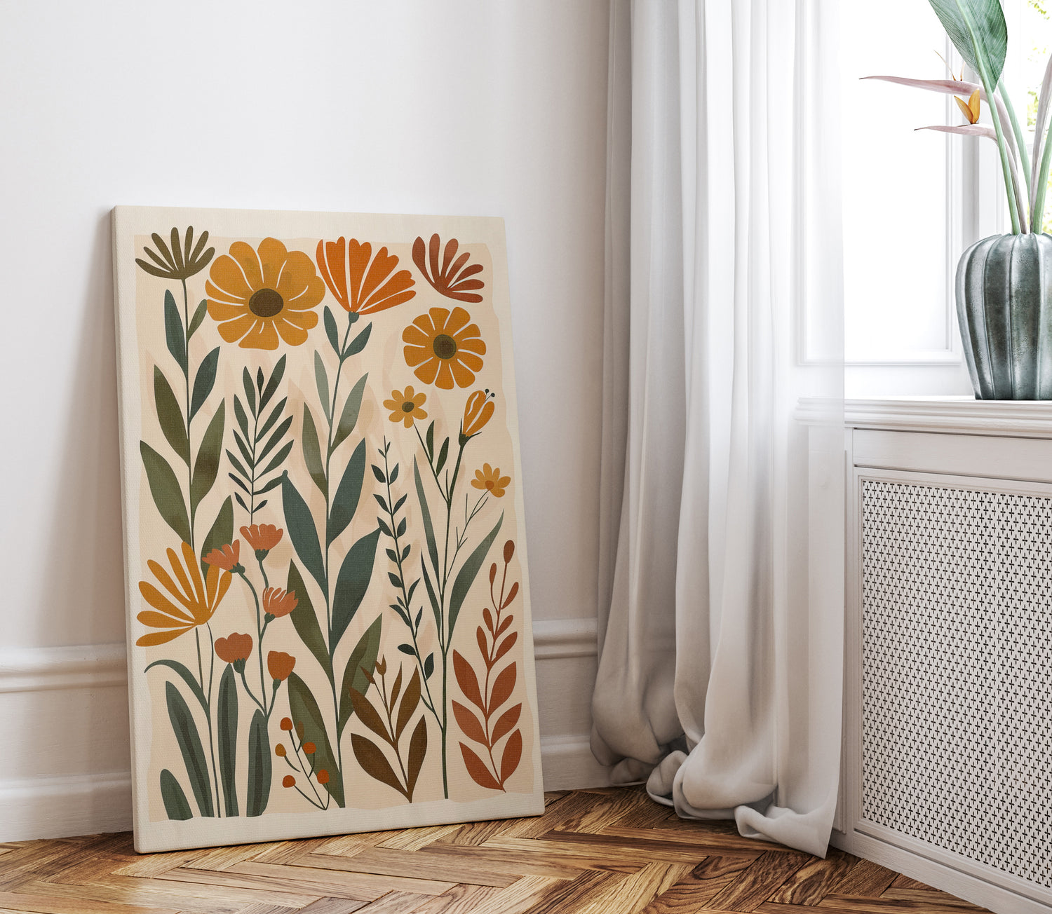 .75" Matte Canvas - Golden Meadow Boho Blooms