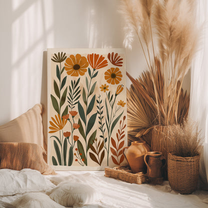.75" Matte Canvas - Golden Meadow Boho Blooms