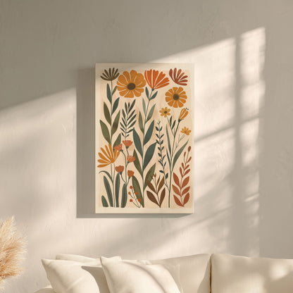 .75" Matte Canvas - Golden Meadow Boho Blooms