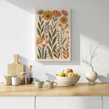 .75" Matte Canvas - Golden Meadow Boho Blooms