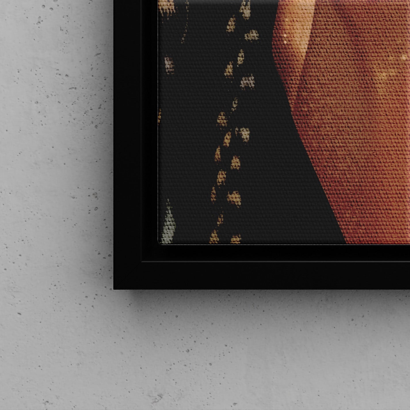 Framed Canvas - Braided Golden Ring Beauty