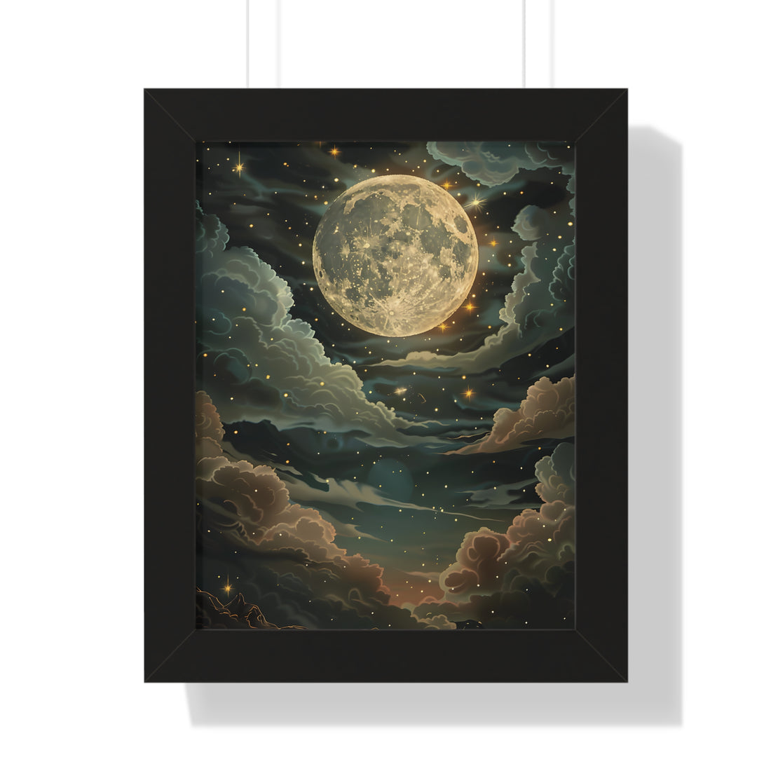 Framed Paper Print - Enchanting Lunar Glow