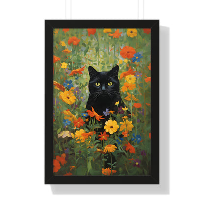 Framed Paper Print - Midnight Whiskers in Bloom