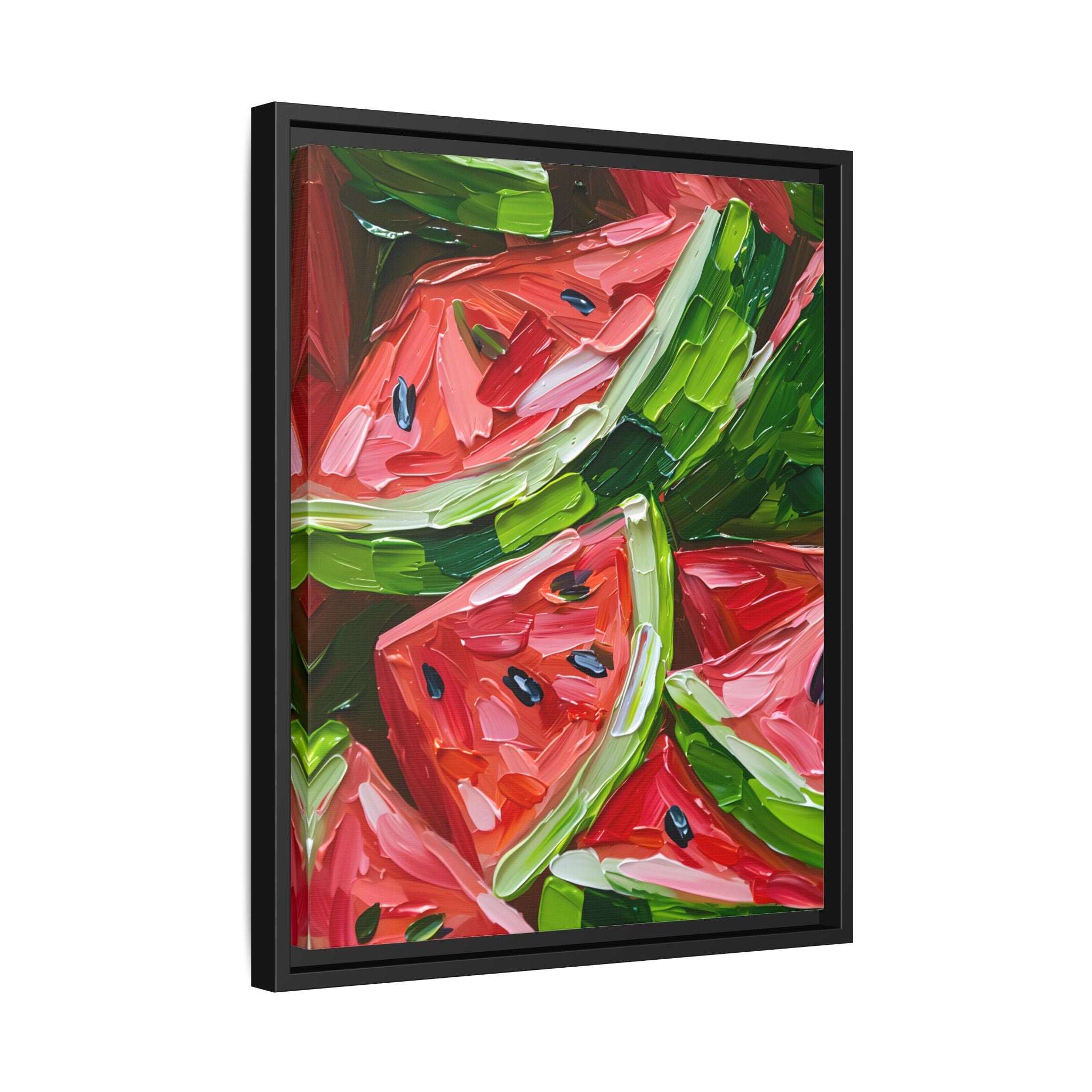 Framed Canvas - Juicy Watermelon Slices