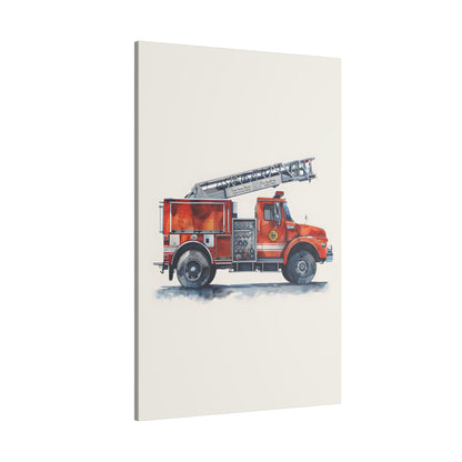.75" Matte Canvas - Ladder Firetruck Nursery