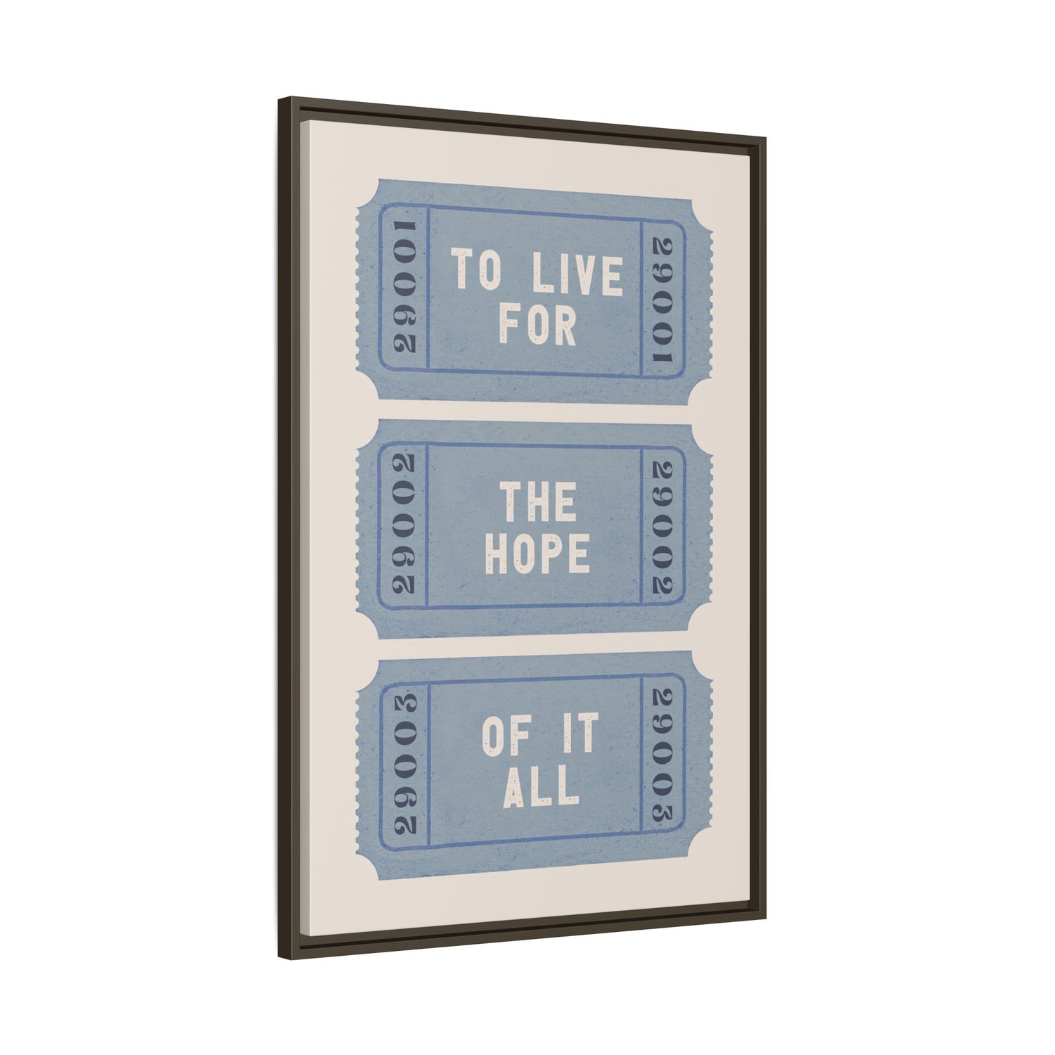Framed Canvas - The Hope Ticket Trilogy