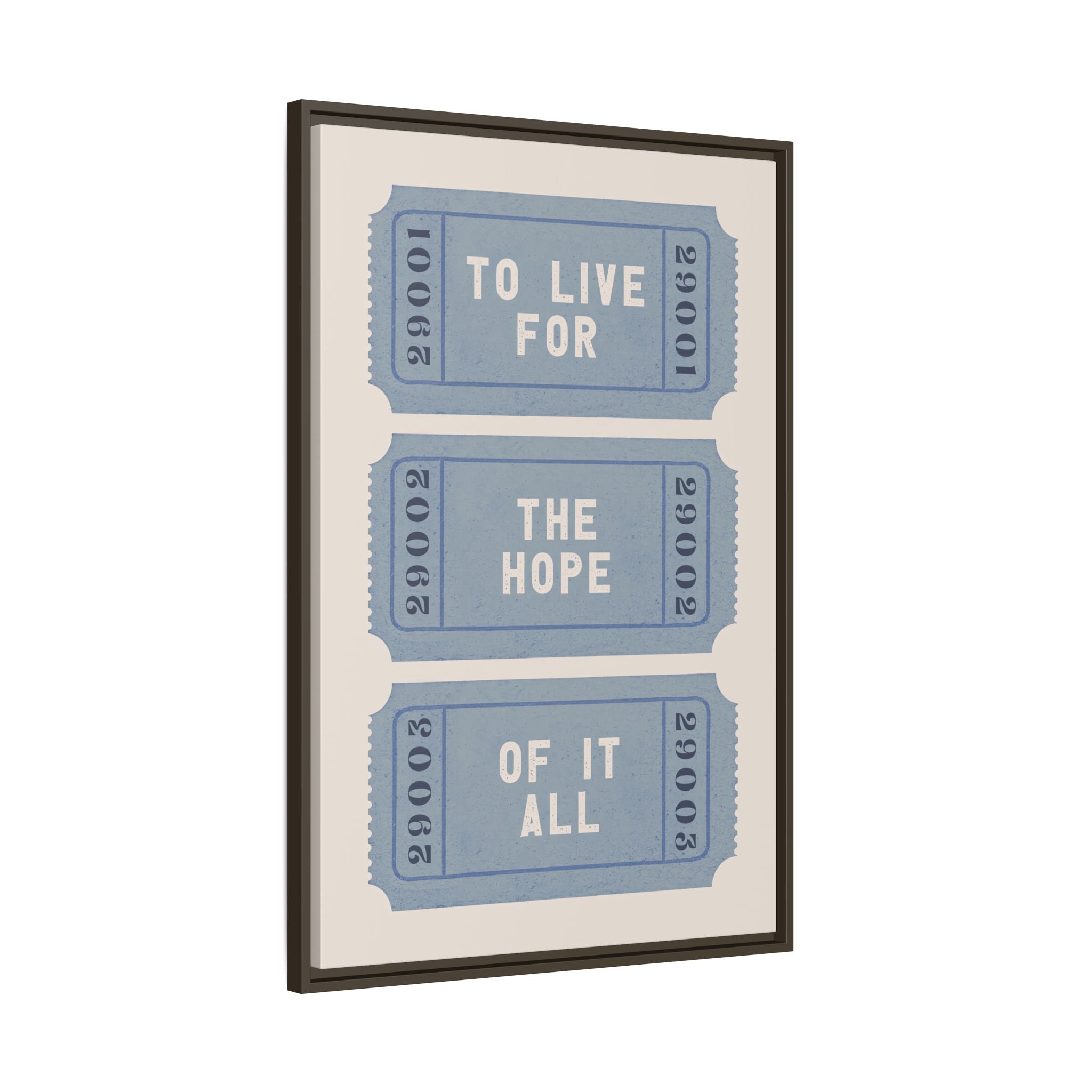 Framed Canvas - The Hope Ticket Trilogy
