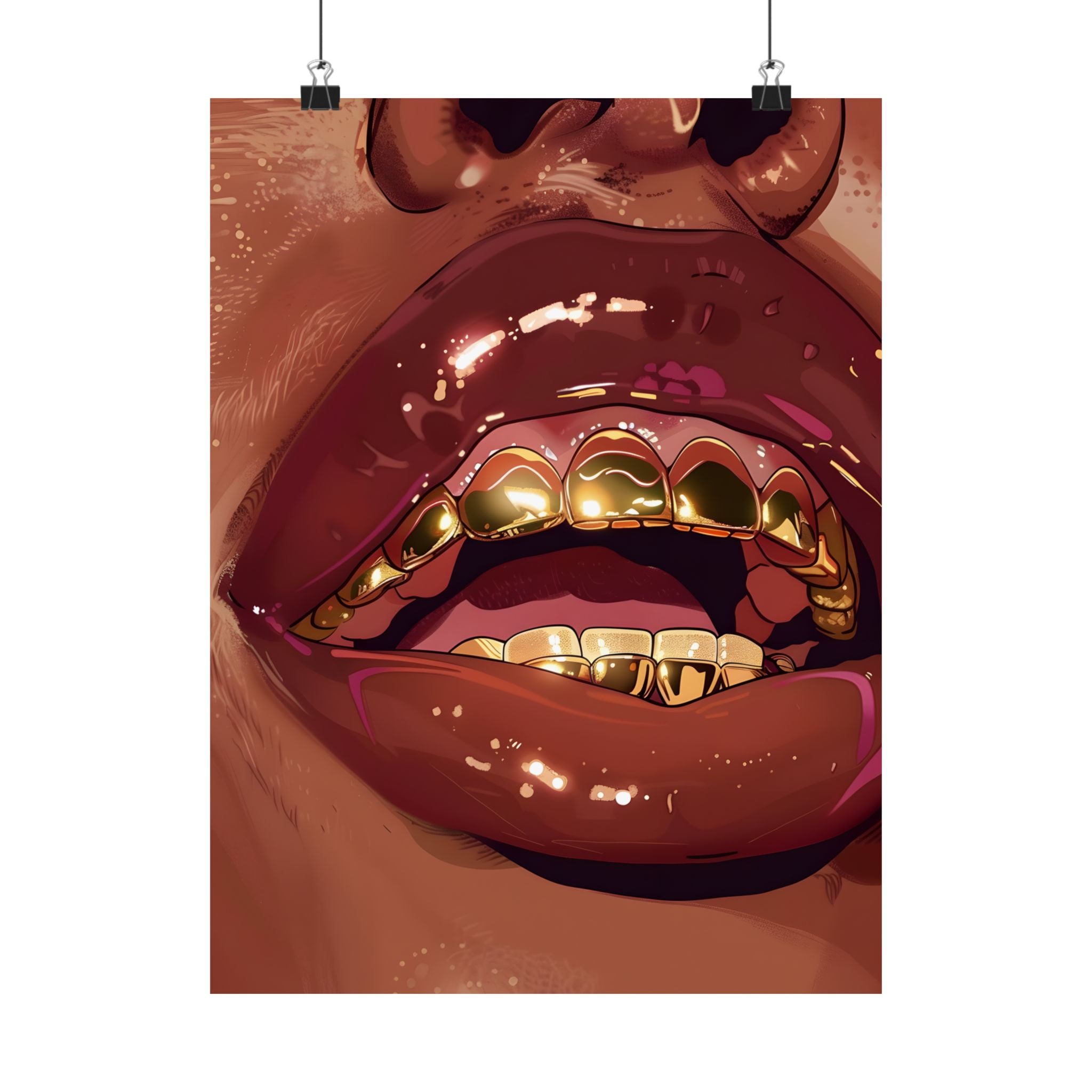 Gold Grills Glam Closeup