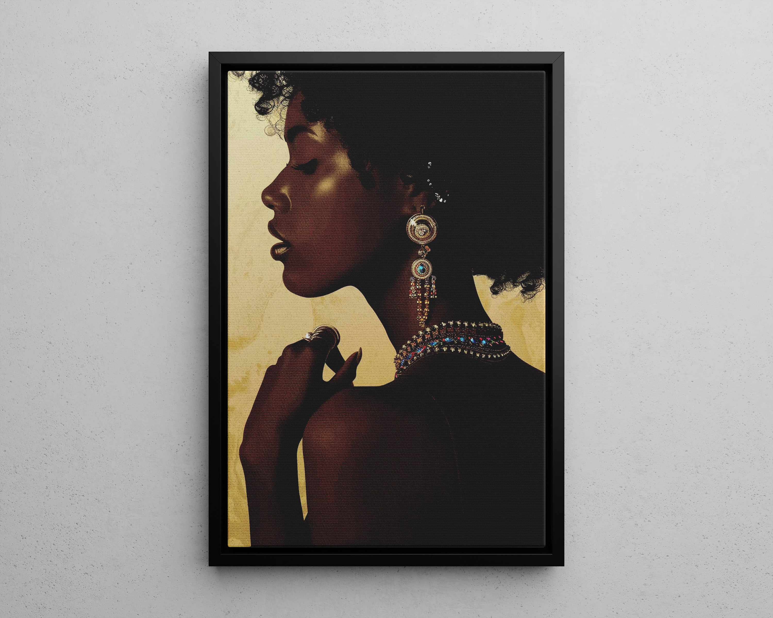 Framed Canvas - Regal Jewel Toned Muse