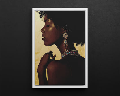 Framed Canvas - Regal Jewel Toned Muse