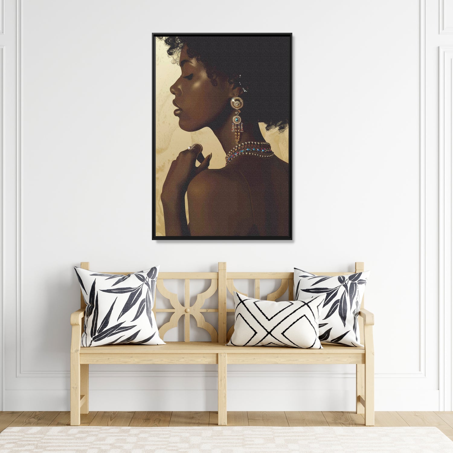Framed Canvas - Regal Jewel Toned Muse