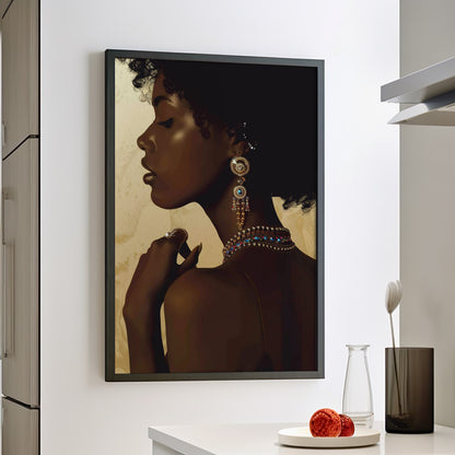 Framed Paper Print - Regal Jewel Toned Muse