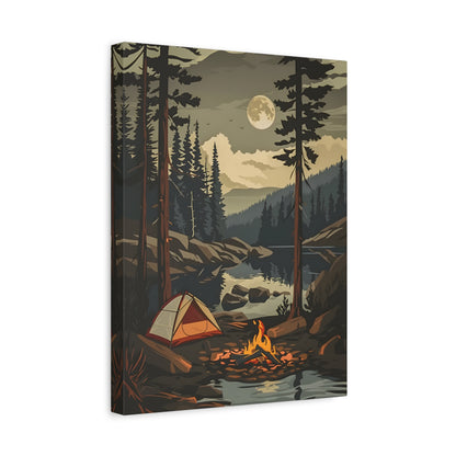 1.25" Matte Canvas - Moonlit Campfire Escape