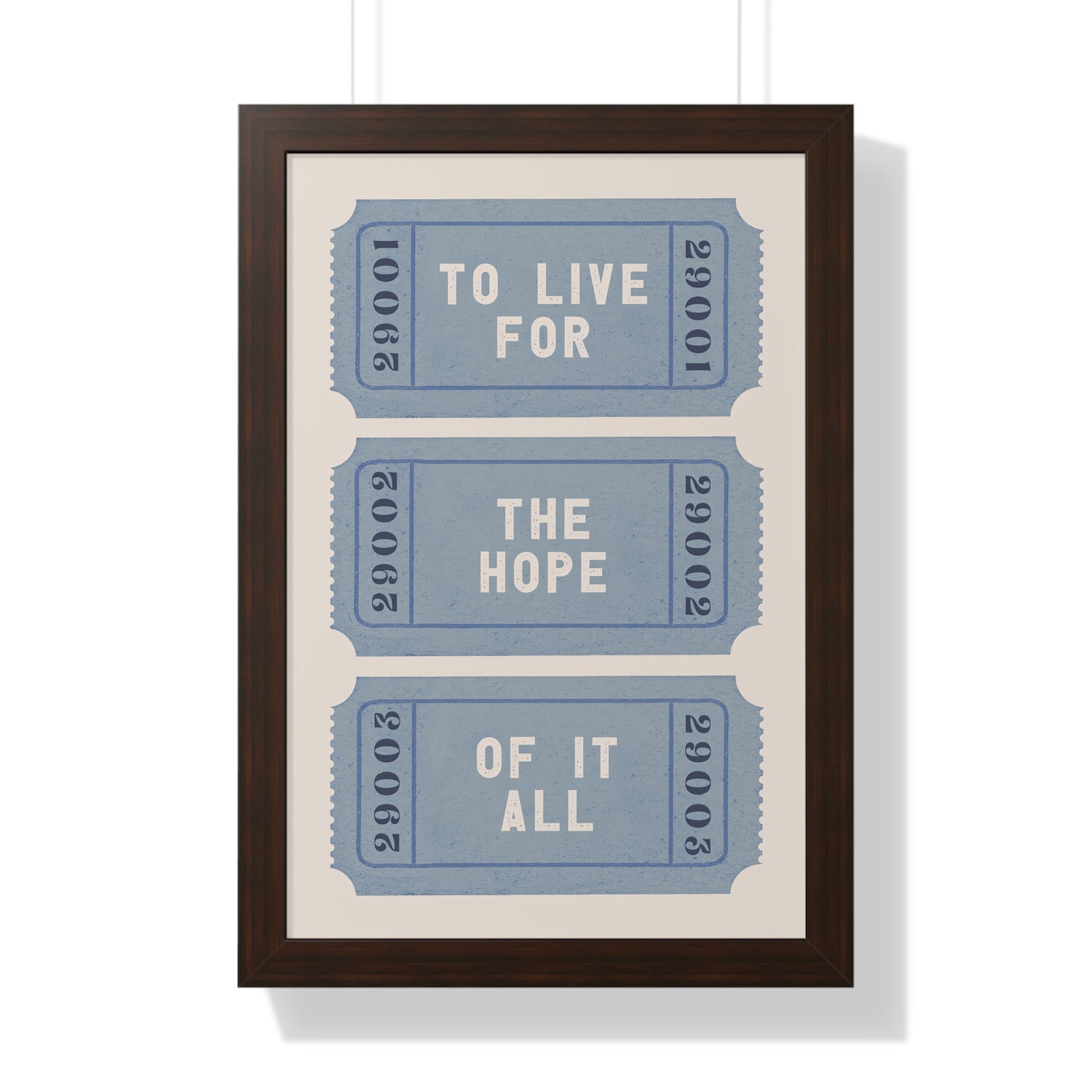 Framed Paper Print - The Hope Ticket Trilogy