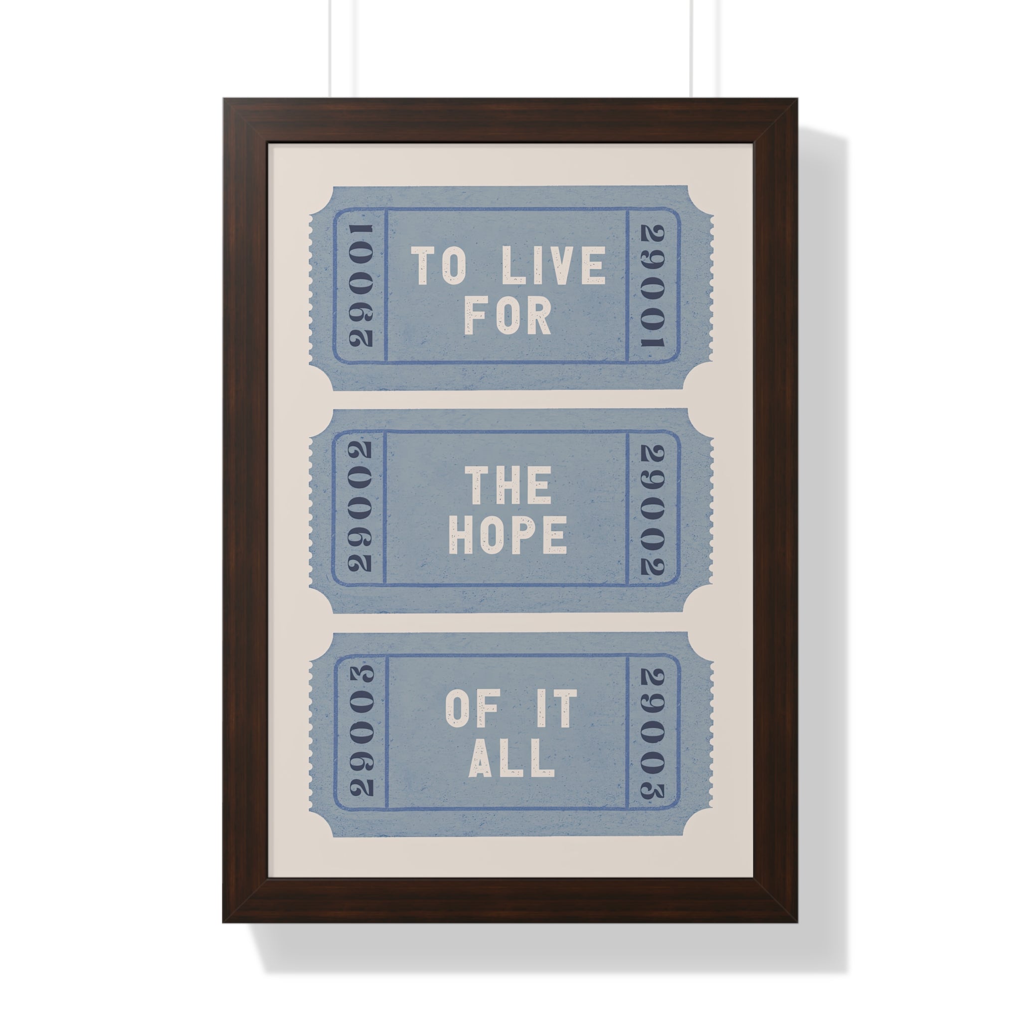 Framed Paper Print - The Hope Ticket Trilogy