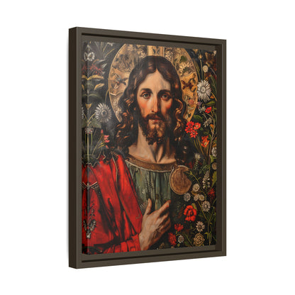 Framed Canvas - Sacred Floral Savior