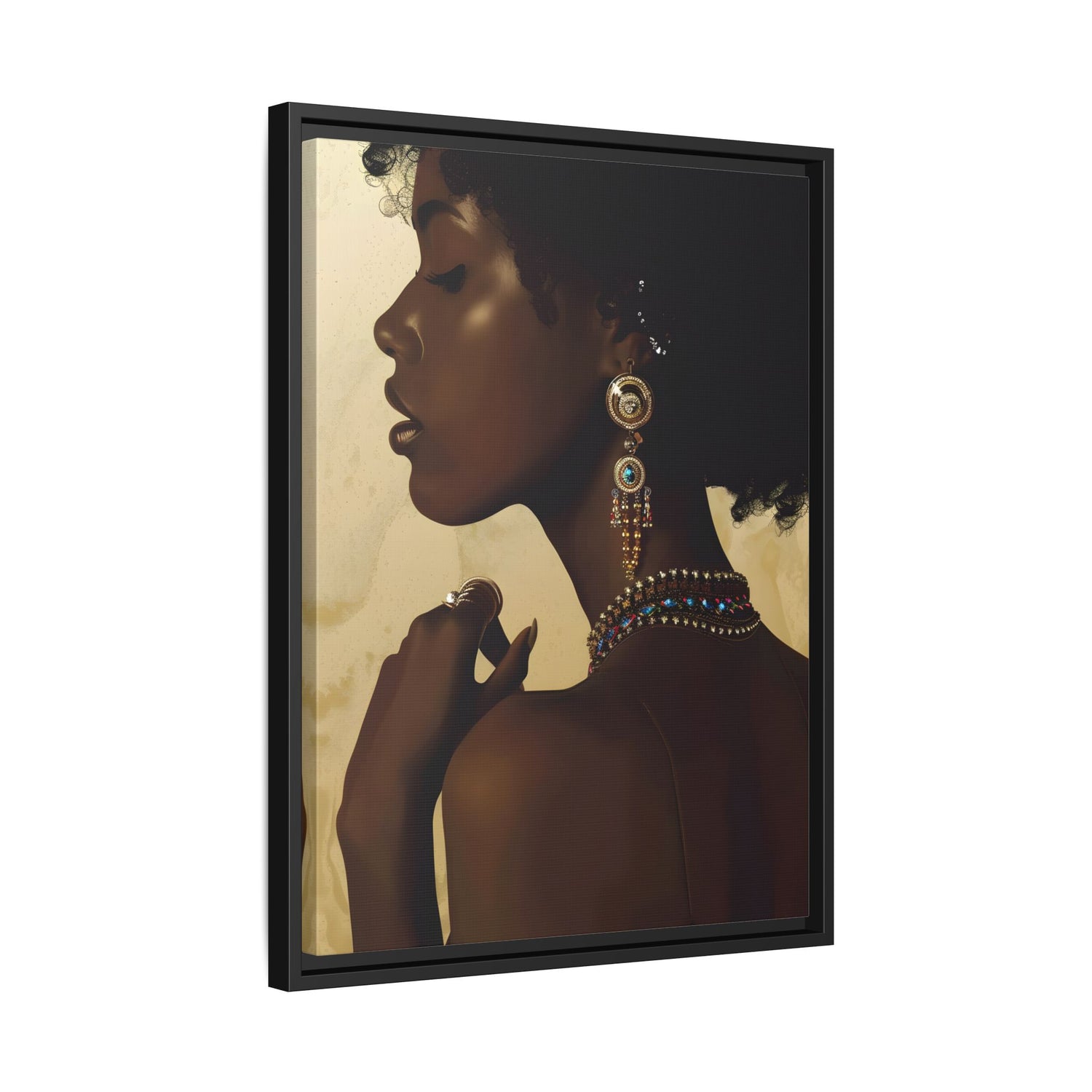Framed Canvas - Regal Jewel Toned Muse
