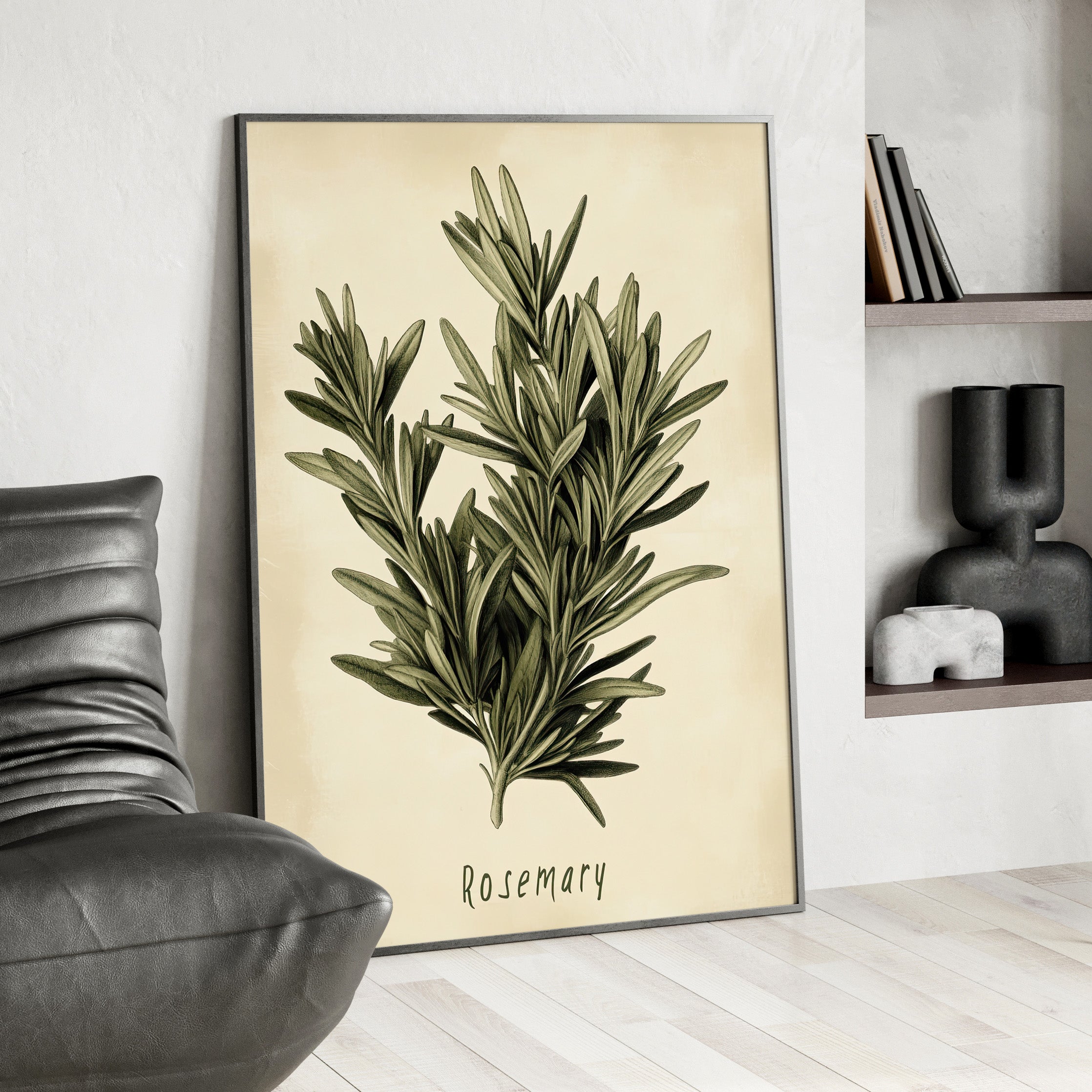 Framed Paper Print - Botanical Rosemary Study