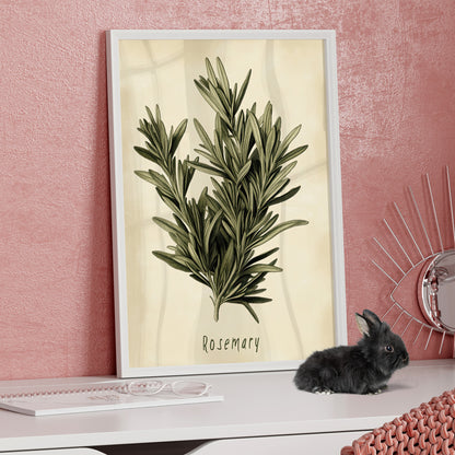 Framed Paper Print - Botanical Rosemary Study