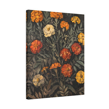 .75&quot; Matte Canvas - Marigold Midnight Garden