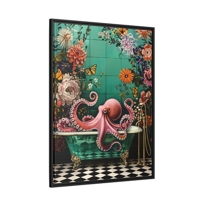 Framed Canvas - Octopus Bath Royale