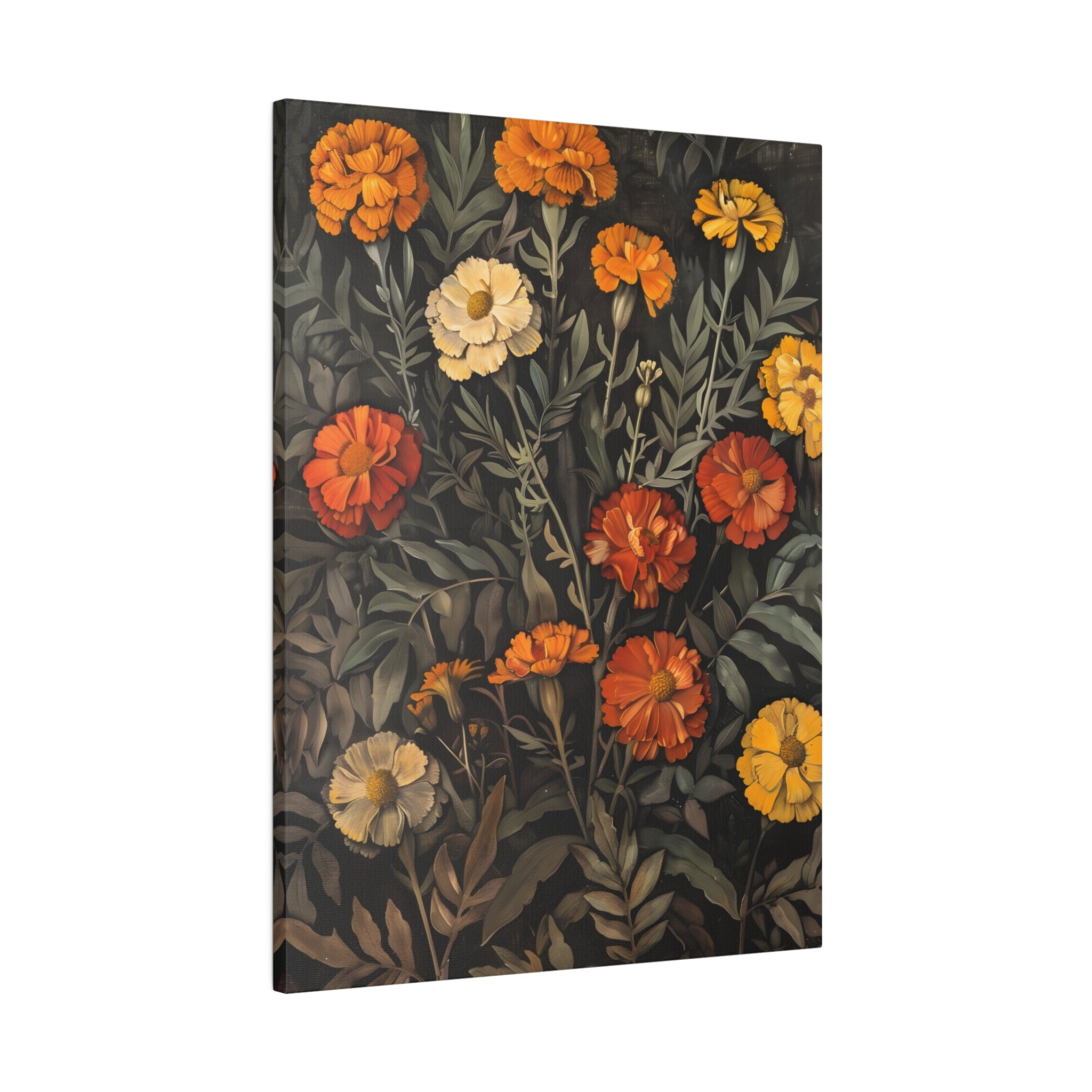 .75&quot; Matte Canvas - Marigold Midnight Garden