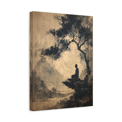 1.25" Matte Canvas - Mountain Tree Zen Silence