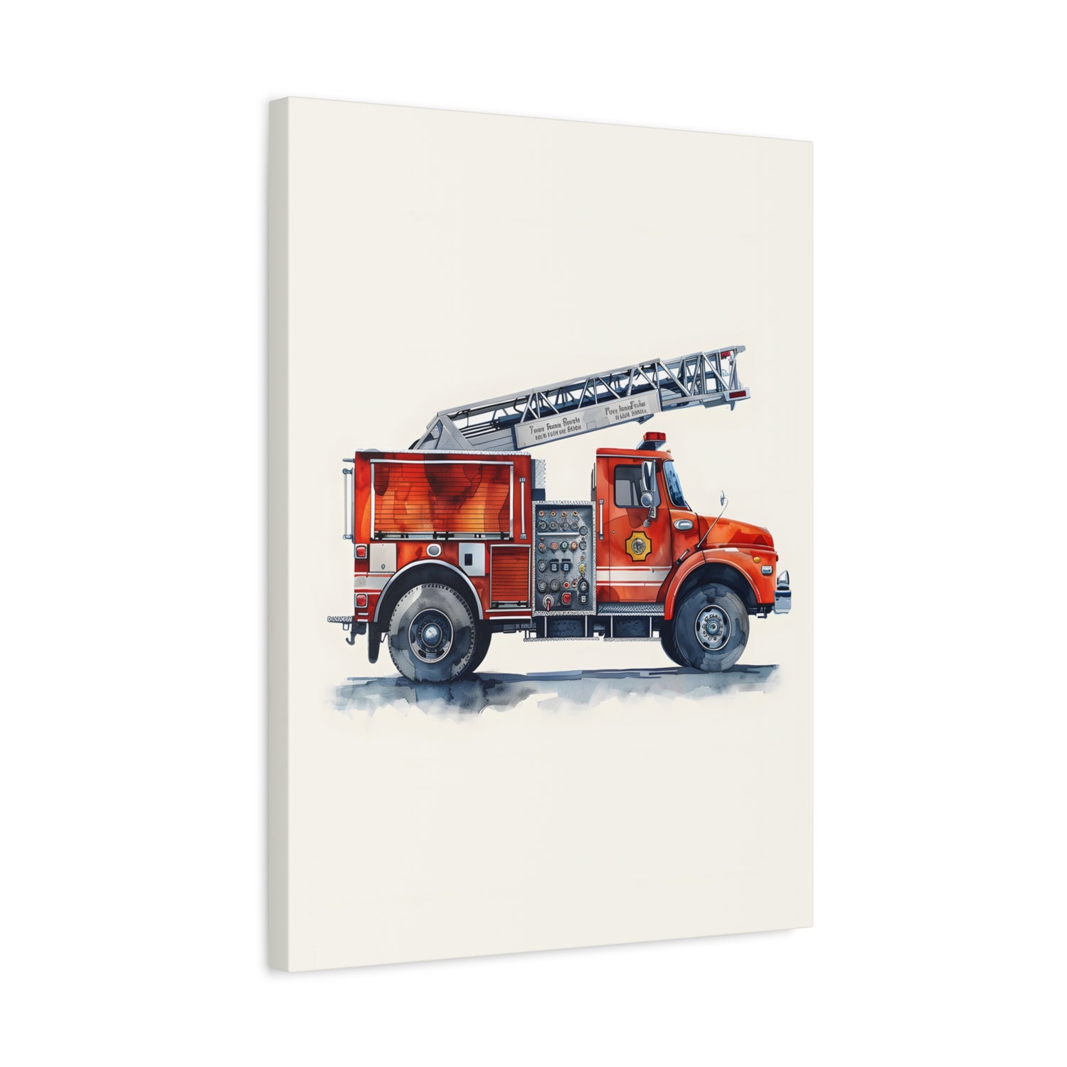 1.25" Matte Canvas - Ladder Firetruck Nursery