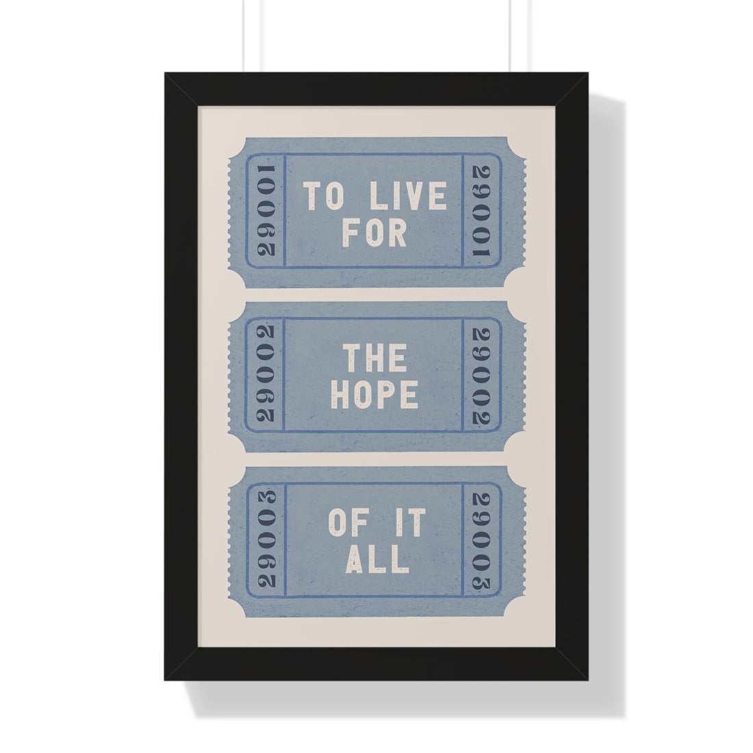 Framed Paper Print - The Hope Ticket Trilogy
