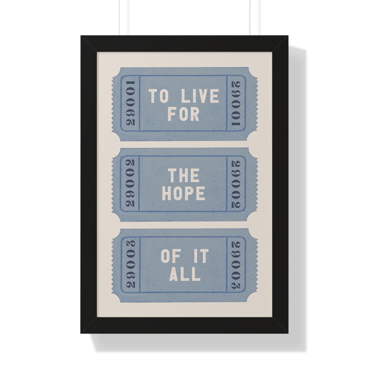Framed Paper Print - The Hope Ticket Trilogy