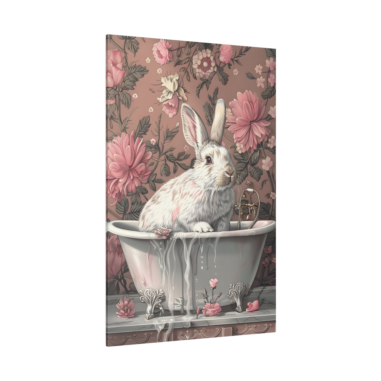 .75&quot; Matte Canvas - Bathing Bunny Bloom