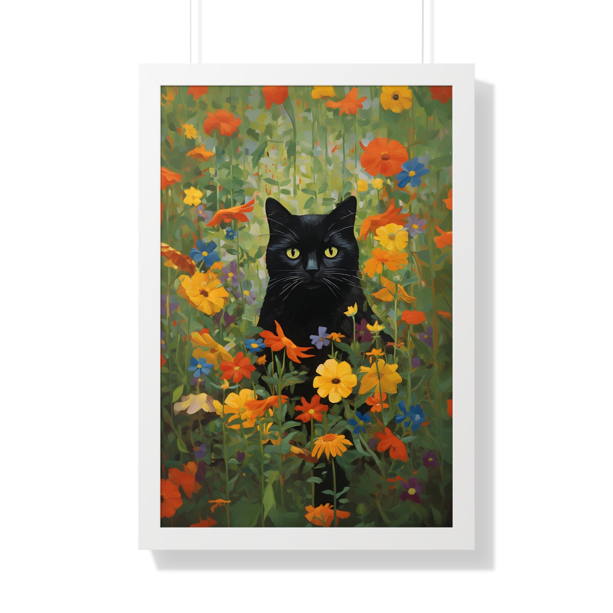 Framed Paper Print - Midnight Whiskers in Bloom