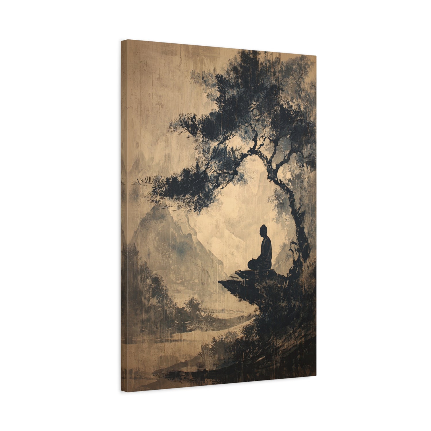1.25" Matte Canvas - Mountain Tree Zen Silence
