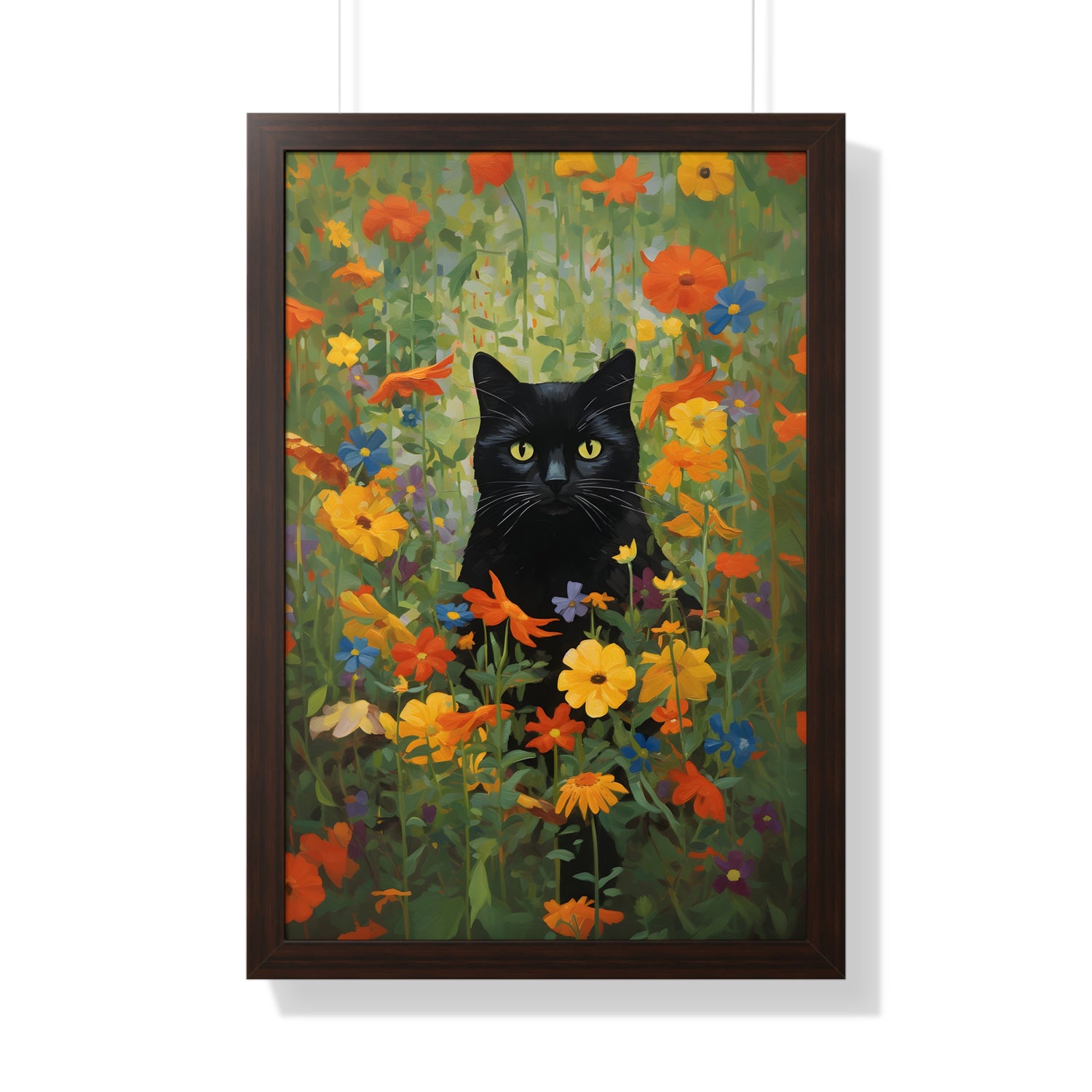 Framed Paper Print - Midnight Whiskers in Bloom