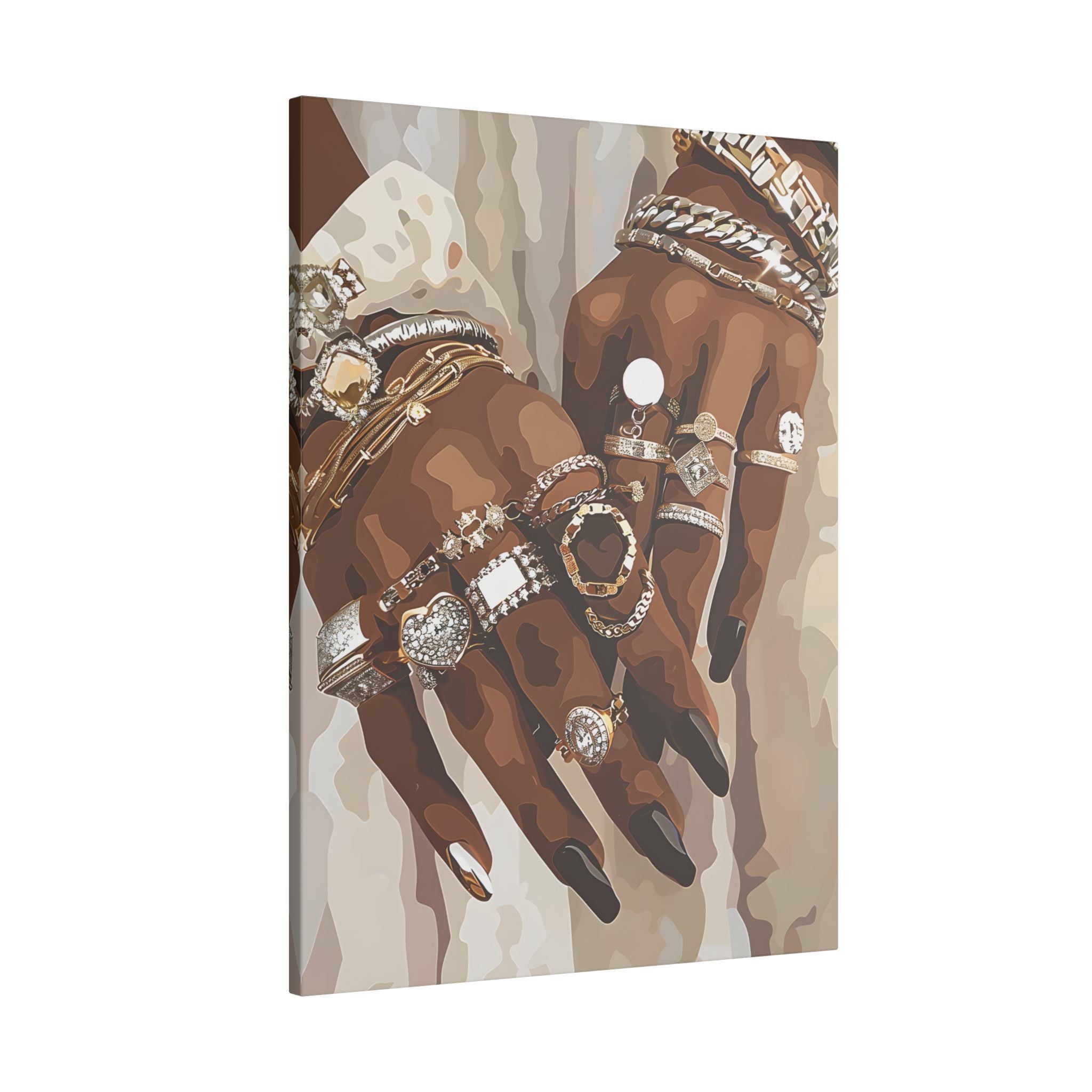.75" Matte Canvas - Layered Luxe Jewelry Hands