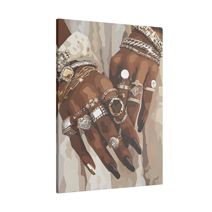 .75" Matte Canvas - Layered Luxe Jewelry Hands