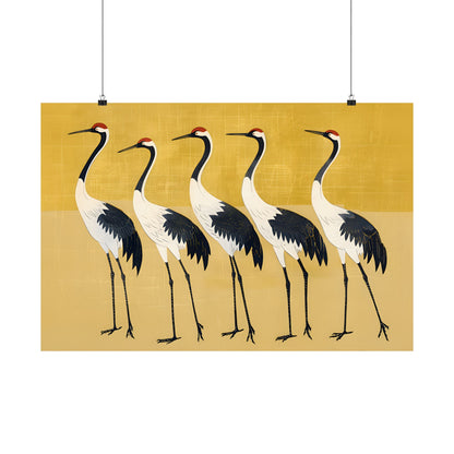 Golden Parade of Cranes