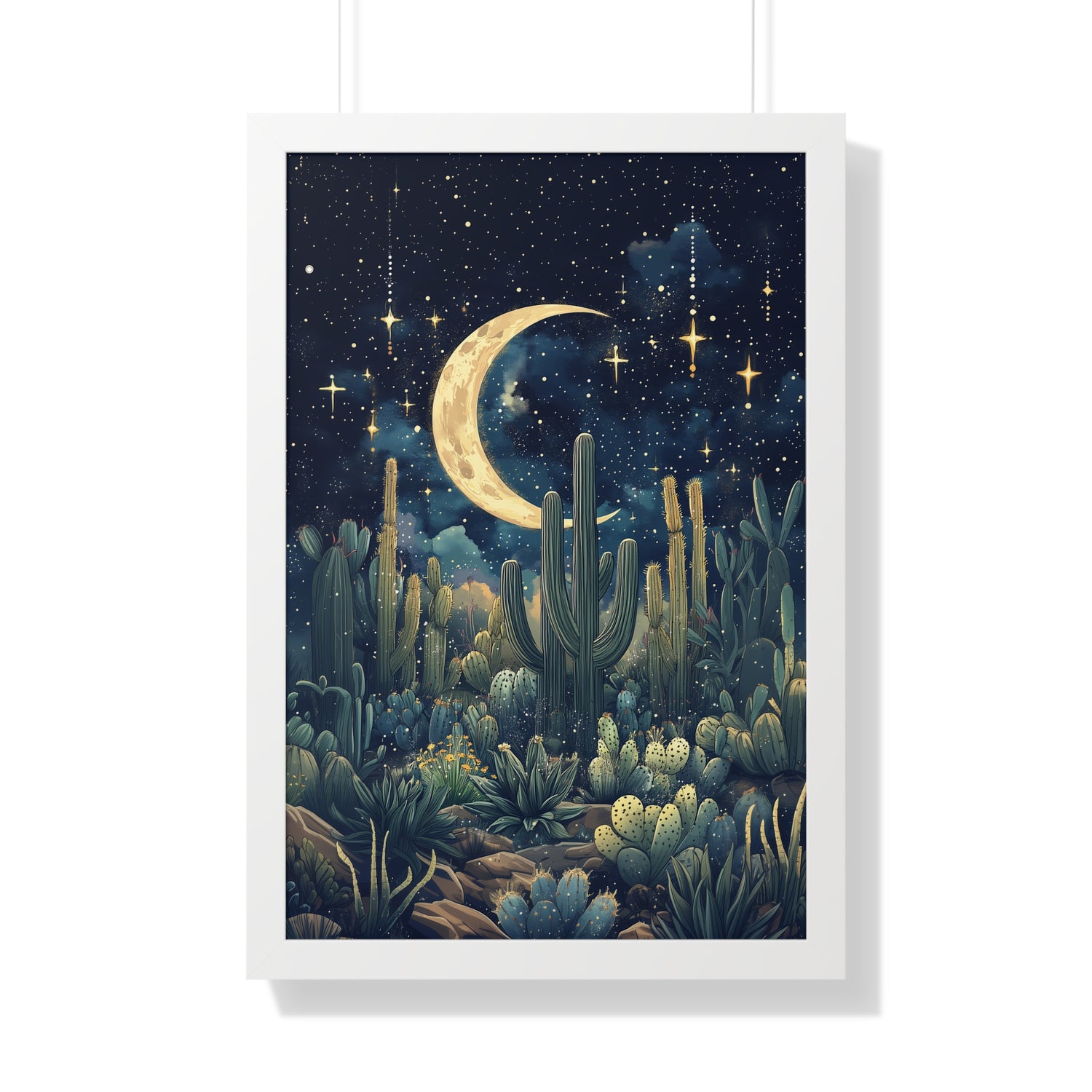 Framed Paper Print - Dreamy Desert Night