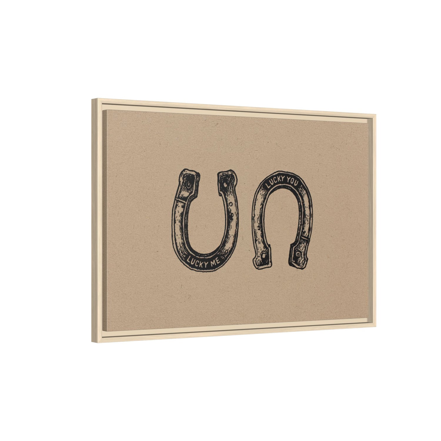 Framed Canvas - Lucky Me Lucky You Horseshoes