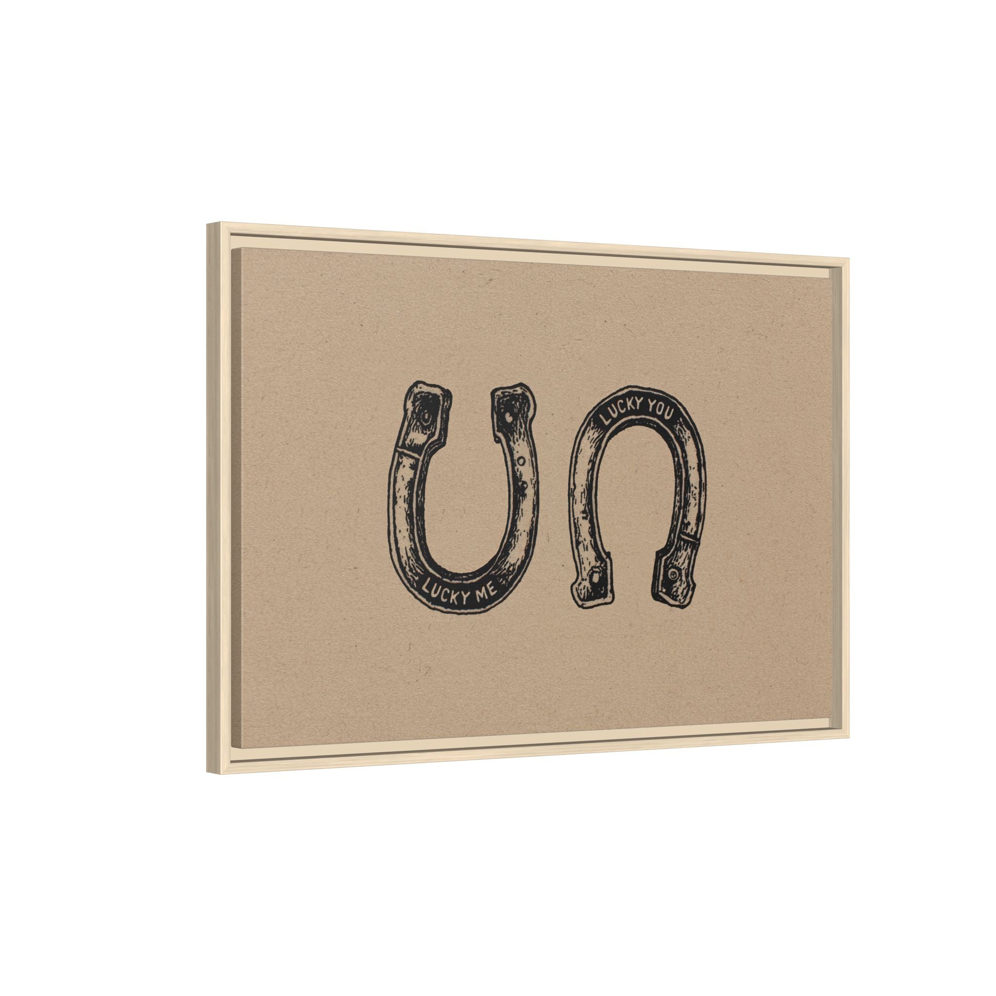 Framed Canvas - Lucky Me Lucky You Horseshoes