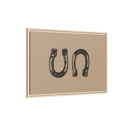 Framed Canvas - Lucky Me Lucky You Horseshoes