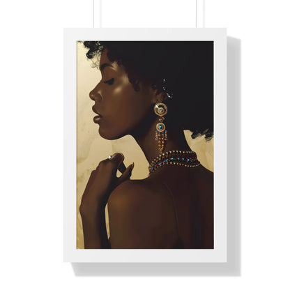 Framed Paper Print - Regal Jewel Toned Muse
