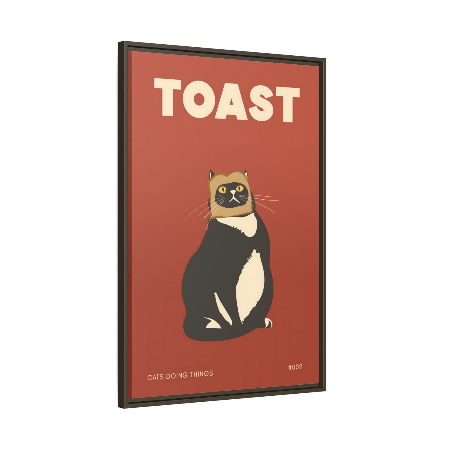 Framed Canvas - Toasted Feline Fancy