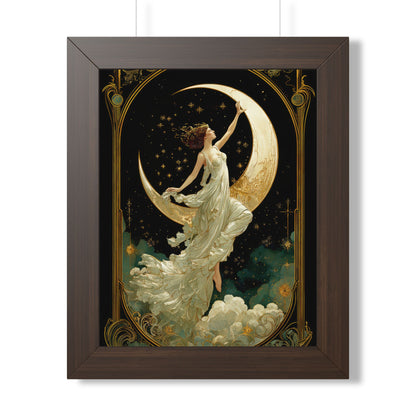 Framed Paper Print - Moon Goddess Ascending