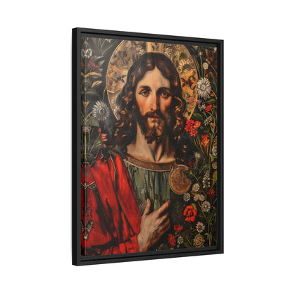 Framed Canvas - Sacred Floral Savior