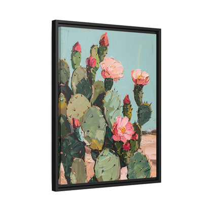 Framed Canvas - Arizona Blooming Cactus Color