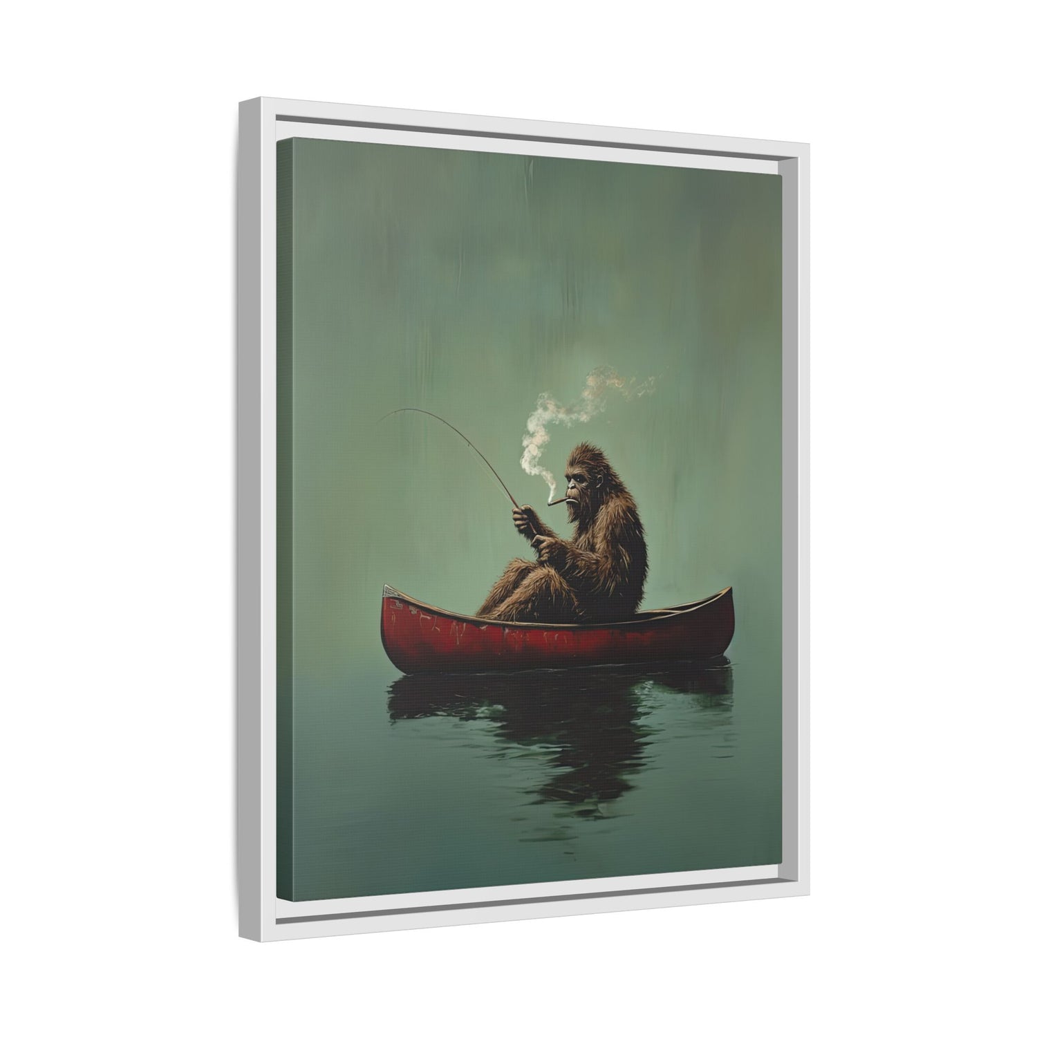 Framed Canvas - Bigfoot Canoe Adventure