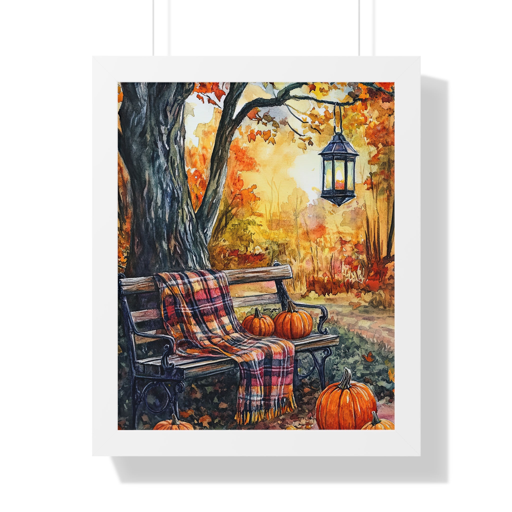 Framed Paper Print - Golden Pause in Fall